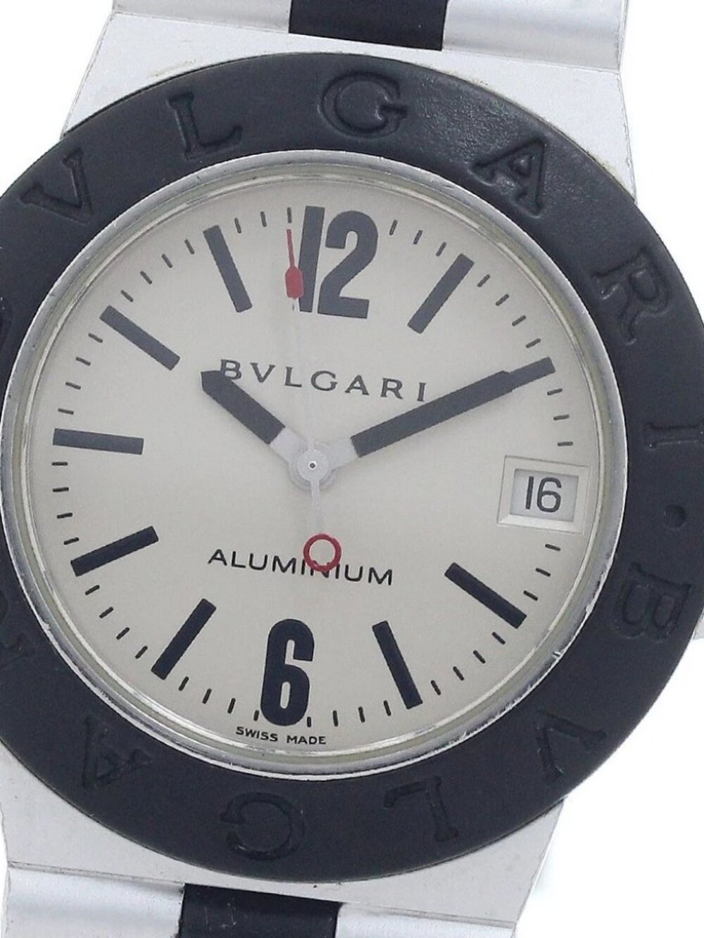 BVLGARI Aluminum AL32A Date Silver Dial Quartz Boy's Watch